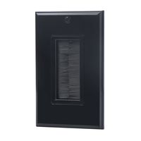IBL-Single Gang Wall Plate with Brush Bristles (Black)