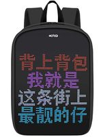 Novelty Smart LED Backpack Fashion Black Customizable Laptop Backpack Creative Christmas Gift School Bag (Black New Modol 2)