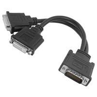 uxcell a12071300ux0264 DMS-59 Male to 2 Dual Link DVI-I 24 4 Pin Splitter Adapter Cable