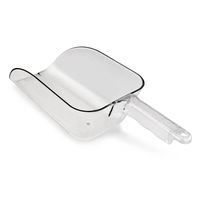 New Star Foodservice 34448 flat bottom ice scoop, 64 oz, Clear