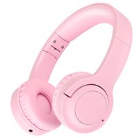 Picun Kids Bluetooth Headphones, 35 Hrs Playtime Foldable Stereo Kids Wireless Headphones with Type-C Fast Charge and Built-in Microphone for Phones/Pad Tables/PC, 2020 Upgraded Model E3 Pink