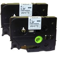 NEOUZA 2PK Compatible for Brother P-Touch Laminated Tze Tz Label Tape Cartridge 9mm x 8m (TZe-S221 Extra Strength Black on White)