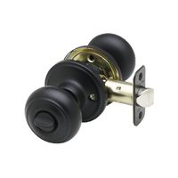 Copper Creek CK2030BC Colonial Privacy Door Knob, Black