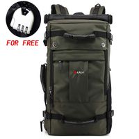 KAKA Classic Laptop Backpack, Travel Hiking & Camping Dayback for Women Men, Water-Resistant Big College School Bookbag Fits 17 Inch Laptop and Notebook Green