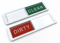 Dishwasher Clean Dirty Magnet Sign Indicator in White for All Dishwashers. Easily Determine If Dishes Inside the Dishwasher Are Clean or Dirty by Home Medley