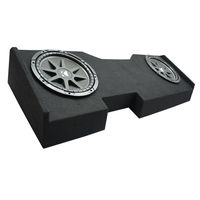 Compatible with 2014 - UP GMC Sierra Crew Cab Kicker Comp C10 Dual 10" Sub Box Final 2 Ohm