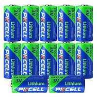 3V CR123A 123A CR17345 1500mah Lithium Batteries Count:Pcs (12)