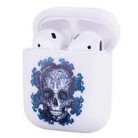 Lybauri Transparent Airpods Case Protective Silicone Cover and Skin for Apple Airpods Charging Case (Skull)