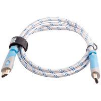 Top Dog Cables - TD-01WBB2 - Gold Premium 3' High Speed HDMI Cable with Ethernet - White/Blue - 3D HD PS3 4 XBOX One 360 DVD TV Blu Ray
