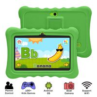 YUNTAB 7 inch Kids Edition Tablet - Android OS & Quad Core CPU, 1GB RAM, 8GB ROM, Kids Software Pre-Installed, Premium Parent Control with Protecting Silicone Case.(No Charger - Green)