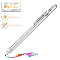 Active Stylus for iPad Pen with Palm Rejection,Compatible with Apple Pencil 2nd Gen Stylus for iPad Pro 11 inch,iPad Pro 12.9 3rd Gen,iPad 6th/7th Gen,Air 3rd Gen,High Precise iPad Pencil,Silver