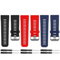 AUTRUN Band for Garmin Vivoactive HR Watch, Soft Silicone Wristband Replacement Watch Band for Garmin Vivoactive HR (Black&Red&Navy)