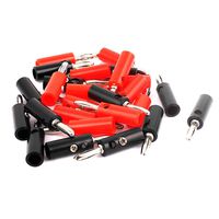 uxcell 26 Pcs Red Black 4mm Banana Male Audio Connectors for Speaker Binding Post