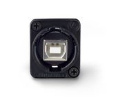 Switchcraft EHUSBBABX USB-B to USB-A Feedthru Panel Mount Jack, Black Finish