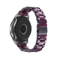Shan-S Band Compatible for Galaxy Watch 42mm Smartwatch Men Women, Fashion Resin Watchband Stainless Steel Metal Buckle Sport Strap Bracelet Replacement Wristband for Galaxy Watch 42mm