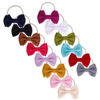 Baby Girl Nylon Headbands Newborn Infant Toddler Hairbands and Bows Child Hair Accessories (ZM15-14pcs)