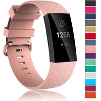Velavior Waterproof Bands for Fitbit Charge 3 / Charge3 SE, Replacement Wristbands for Women Men Small Large (Baby Pink, Large)