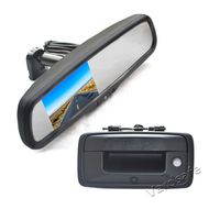 Vardsafe | Tailgate Handle Backup Camera + Replacement Rear View Mirror Monitor for Chevrolet Silverado 1500 2500 3500 (2014-2017)