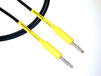 Conquest Sound SWW 1Y 1-Feet Hi-Definition Instrument/Guitar Cable and Switchcraft Plugs with Yellow Heat Shrink