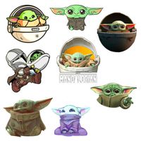 ForUBeauty Baby Yoda Stickers Set, Mandalorian Vinyl Waterproof Stickers Decal for Water Bottles Skateboard Pad MacBook Laptop Luggage Bike(8 pcs)