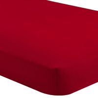 Bare Home Fitted Bottom Sheet Split King - Premium 1800 Ultra-Soft Wrinkle Resistant Microfiber - Hypoallergenic - Deep Pocket - 2 Twin XL Fitted Sheets (Split King, Red)