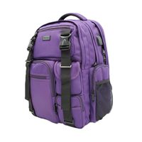 Travel Laptop Backpack Large School Bag Waterproof USB Charging Port fit 17 Inch (Purple)