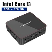 U500-H Mini PC Intel Core i3-5005U Mini Computer Windows 10 Pro, Expandable 8GB DDR3L 1600 SODIMM, Linux and Chromium OS, HDMI/Mini DP/USB-C 4K@60Hz Output, 2 x Ethernet Port, 3 x USB 3.0