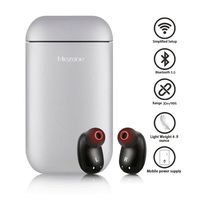 Wireless Bluetooth Earbuds, Mezone Bluetooth Headphones, in-Ear Earbuds with Charging Case Built-in Mic Headset, Super Easy Pair, Premium Sound with Bass for Running Sport (Silver)