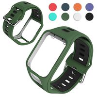 Goglor Watch Strap Replacement for Tomtom Golfer 2 Spark 3 Runner 2 Runner 3 Series, Comfy Wirst Band Professional Porous Design Lagre Watch Strap Bracelet Compatible with Tom Tom GPS Watch