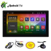 EinCar Double din 2 din Auto Radio in Dash Android 7.1 Car Stereo Headunit Multimedia Car Radio Player 7 inch Full Touch Screen FM/AM/RDS Colorful Lights USB AUX BT GPS +Wireless Camera