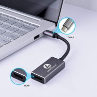LENDOUBLE USB C Hub, Aluminum USB C Adapter with 4K HDMI Port for MacBook Pro 2017, Google Chromebook Pixel, Huawei MateBook, and More USB Type C Devices