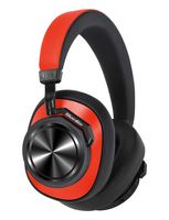 Bluedio T6S Bluetooth Headphones Over Ear with Mic, Active Noise Canceling Headset Voice Control Support Amazon Web Services (AWS), Wireless Headphones for Cell Phone/PC, 32-Hrs Play Time, Red