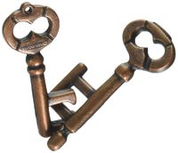 KEY Hanayama Cast Metal Brain Teaser Puzzle (Level 1)