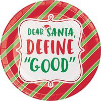 Creative Converting 8-Count Sturdy Style Dessert/Small Paper Plates, Holiday Humor