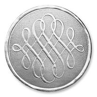 Luxury Swirls Embossed Foil Certificate Seals, 32 Count (Silver)
