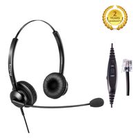 Corded Telephone Headset RJ9 for Office Call Centers for Yealink T19P T20onaural with Noise Canceling Mic Volume ContrP T21P T22P T26P T28P Grandstream Snom Huawei AltiGen Panasonic KXT IP Phones