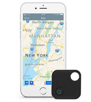 Komire Mini Smart Key Finder Phone Finder, Wireless Bluetooth Tracker Anti-lost alarm, Kid Wallet Bag Pet GPS Locator with App for Android IOS, Supporting Remote Self-Timer and Record (Black)