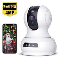 4MP Wireless Security Camera, Lefun WiFi Baby Monitor Surveillance IP Camera with Sound Detection Two Way Audio Cloud Service Night Vision Supports 2.4GHz Network for Home Pets Elders Babies