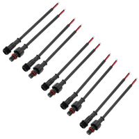 ALITOVE 5 Pairs 4 Pin 4 Core Male Female Plug LED Connector Waterproof IP65 with 20cm 20AWG 4X 0.50mm² Cable 14mm Nut for 5050 3528 RGB LED Strip Lights