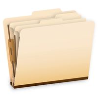 Pendaflex Manila Classification File Folders, 2 Dividers, 2" Bonded Fasteners, 2/5 Tab Cut, Letter Size, Manila, Box of 10 (24000P)