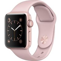 Apple Watch Series 2, 38mm Rose Gold Aluminum Case with Pink Sand Sport Band (Renewed)