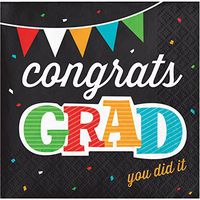 Head of The Class Graduation Beverage Napkins, 48 ct