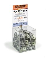 Displays2go Square Ballot/Suggestion Box with Lock, 8.5" x 11" Sign Holder, Clear Acrylic (BXCL85)