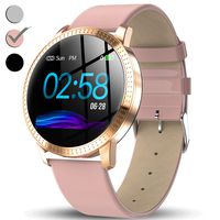 TURNMEON Women's Smart Watch, Waterproof Fitness Tracker, Color Touchscreen Fashion Smartwatch with Heart Rate, Blood Pressure, Sleep, Female Menstrual Record, Pedometer, Holiday Christmas Gifts