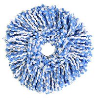 Spin Mop Head Refills Microfiber Round Spin Mop Head Replacement for Universal Spin Mop System Perfect for Home Commercial Use (Blue+White)