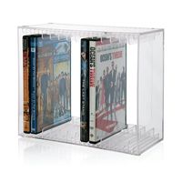 STORi Stackable Clear Plastic DVD Holder - Holds 14 Standard DVD Cases