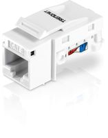 TRENDnet Cat6 Keystone Jack - 50-Pack, 90° Angle Termination, Color-Coded Labeling for T568B Wiring, TC-K50C6