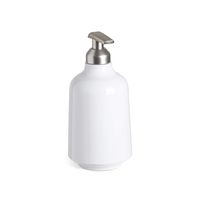 Step Soap Pump by Umbra, Liquid Soap Dispenser, Bathroom Accessories, White Soap Dispenser, Glossy White Finish