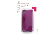 T-Mobile Fusion Body Glove iPhone 5 Case with Kickstand-Pink with gray trim