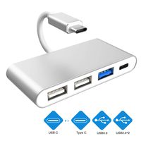 USB C Hub, USB Type C Adapter with USB3.0, 2 USB2.0, Type C Female Power Delivery Port, Multi-Port USB C to USB OTG Data Adapter for MacBook Pro/ChromeBook Pixel/Dell XPS and More